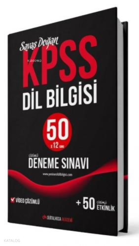 KPSS Dil Bilgisi Video Çözümlü 50 Deneme Sınavı Dijital Hoca Akademi