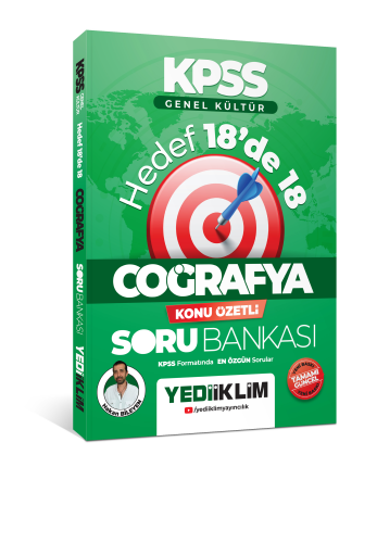 KPSS Genel Kültür Hedef 18'de 18 Coğrafya Konu Özetli Soru Bankası