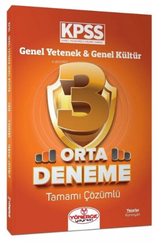 KPSS Genel Yetenek Genel Kültür Orta 3 Deneme Çözümlü
