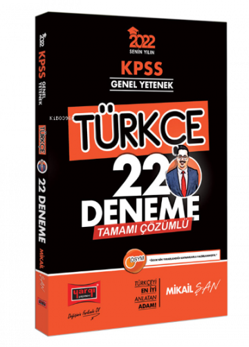 KPSS Genel Yetenek Türkçe Tamamı;Çözümlü 22 Deneme