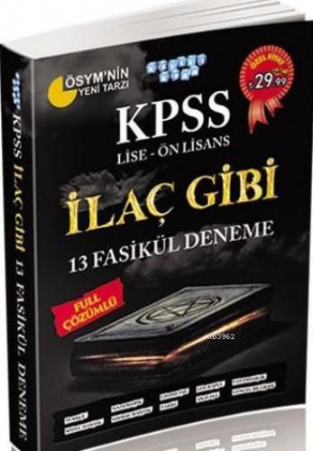 KPSS Lise Ön Lisans İlaç Gibi 13 Fasikül Deneme