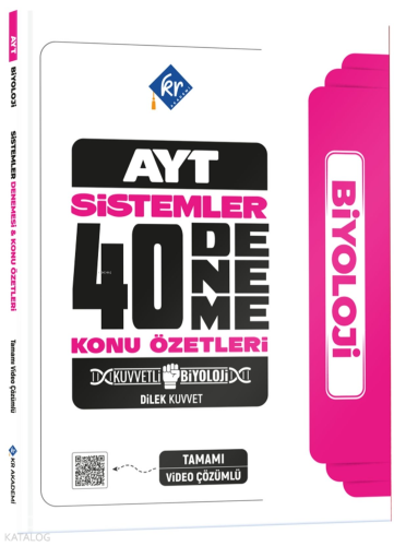 KR Akademi Kuvvetli Biyoloji AYT Biyoloji Sistemler 40 Deneme Konu Öze