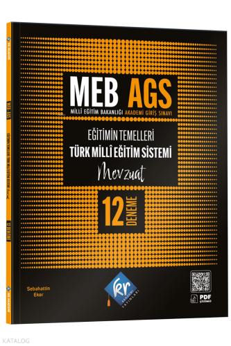 KR Akademi Yayınları MEB AGS Eğitimin Temelleri ve Türk Milli Eğitim S
