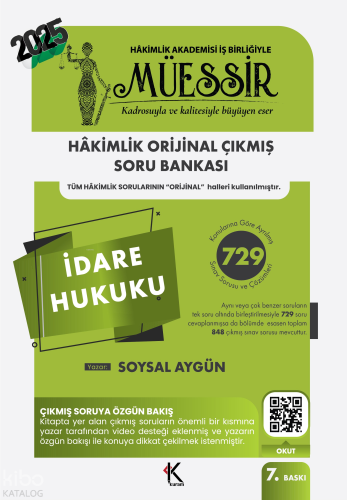 Kuram Kitap Müessir İdare Hukuku Soru Bankası