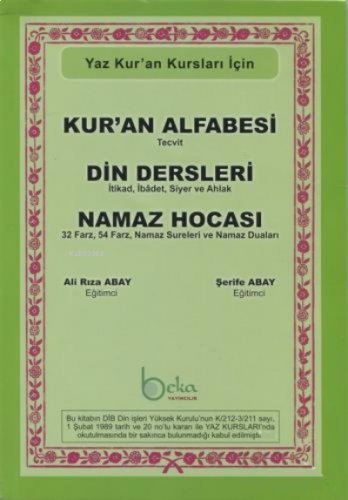 Kur'an Alfabesi Tecvitli, Din Dersleri, Namaz Hocası ( Yeşil Elifba );Yaz Kur'an Kursları İçin