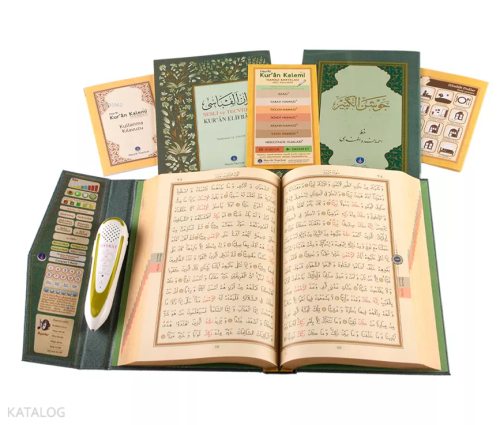 Kuran Okuyan Kalem Seti (Yeşil - Cami Boy)