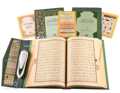 Kuran Okuyan Kalem Seti (Yeşil, Rahle Boy, Karton Kutulu)