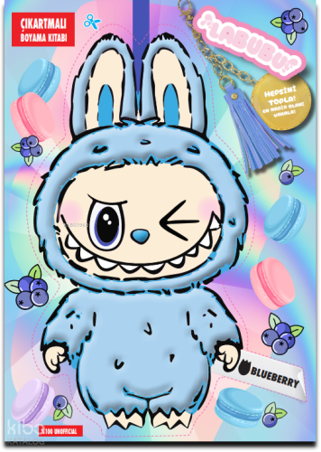 Labubu Blueberry Çılgın Koleksiyon;Çıkartmalı Boyama Kitabı