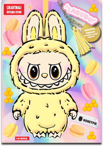 Labubu Honeypie Çılgın Koleksiyon;Çıkartmalı Boyama Kitabı