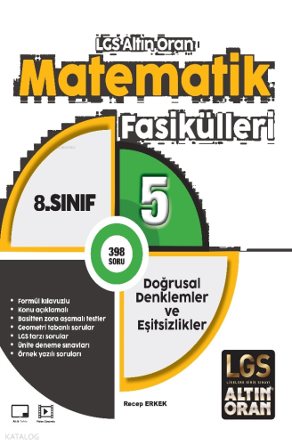 LGS Altın Oran Matematik Fasikülleri 5 Doğrusal Denklemler ve Eşitsizlikler