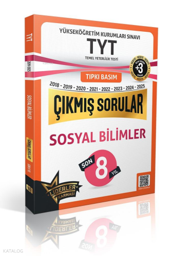 Liderler Karması TYT Sosyal Bilimler Son 8 Yıl Çıkmış Sorular +3 ÖSYM Benzer Deneme Hediyeli
