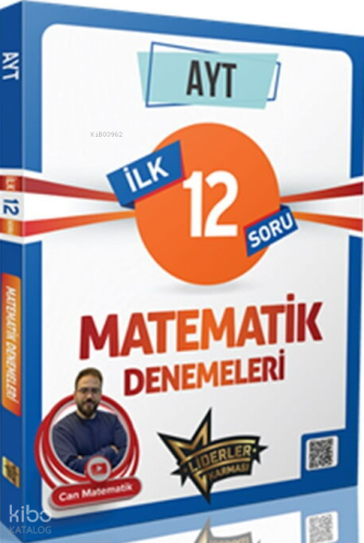 Liderler Karması Yayınları AYT İlk 12 Soru Matematik Denemeleri