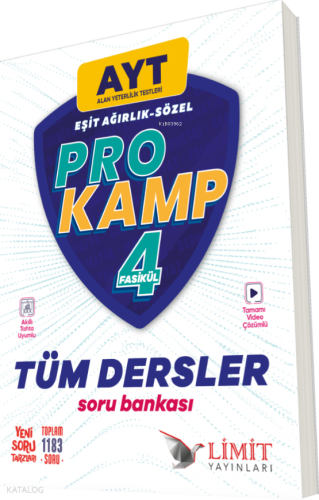 Limit AYT EA-SÖZ Prokamp Tüm Dersler Soru Bankası