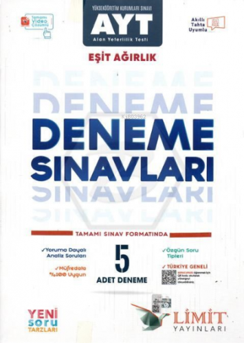 Limit Ayt Eşit Ağırlık 5'Li Deneme Seti