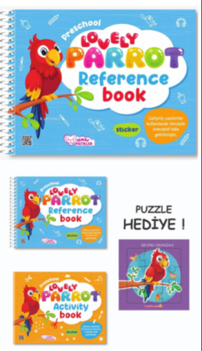 Lovely Parrot Reference Book;Activity Book  (2 kitap - puzzle hediyeli)