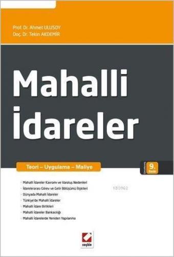 Mahalli İdareler; Teori - Uygulama - Maliye