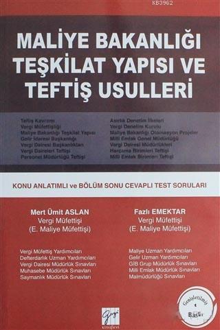 Maliye Bakanlığı Teşkilat Yapısı ve Teftiş Usulleri