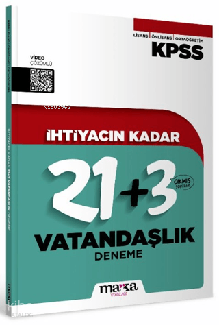 Marka KPSS İhtiyacın Kadar Vatandaşlık 21+3 Deneme