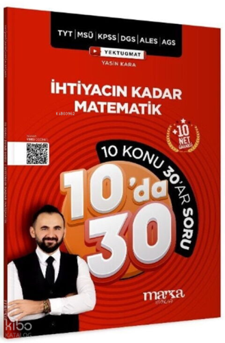 Marka KPSS MEB AGS YKS TYT MSÜ DGS ALES İhtiyacın Kadar Matematik 10 d