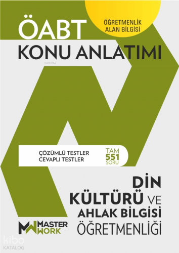 MasterWork ÖABT - Din Kültürü ve Ahlak Bilgisi Öğretmenliği Konu Anlatımı