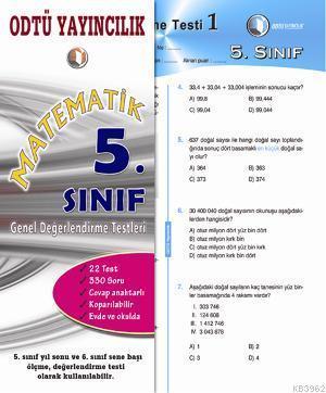 Matematik 5. Sınıf Genel Değerlendirme Testleri