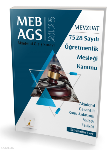 MEB - AGS Mevzuat Bilgisi 7528 Sayılı Öğretmenlik Mesleği Kanunu Konu Anlatımlı Video Fasikül