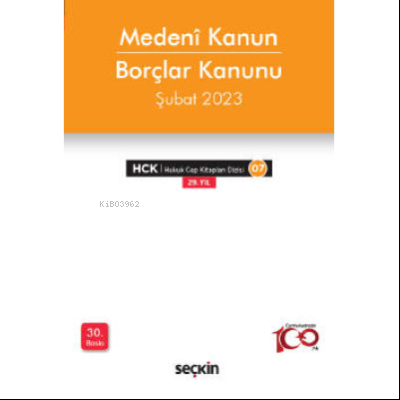 Medeni Kanun – Borçlar Kanunu (Cep)