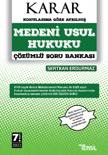 Medeni Usul Hukuku Çözümlü Soru Bankası