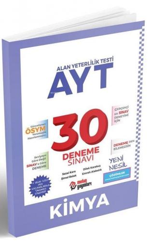 Metin Yayınları AYT Kimya 30 Deneme 2020 Özel Metin