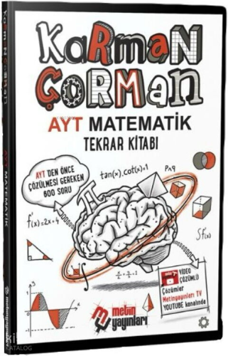 Metin Yayınları Karman Çorman AYT Matematik Tekrar Kitabı