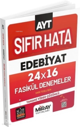 Miray Yayınları Sıfır Hata AYT Edebiyat 16 Deneme