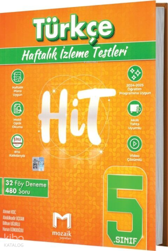 Mozaik Yayınları 5. Sınıf Türkçe HİT 32 Deneme