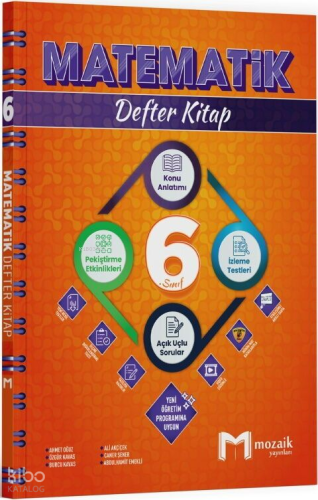 Mozaik Yayınları 6. Sınıf Matematik Defter Kitap