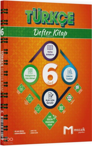 Mozaik Yayınları 6. Sınıf Türkçe Defter Kitap