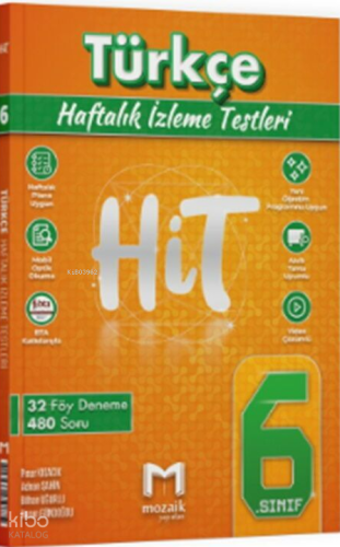 Mozaik Yayınları 6. Sınıf Türkçe HİT 32 Deneme