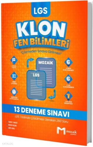 Mozaik Yayınları 8. Sınıf LGS Fen Bilimleri Klon 13 Deneme