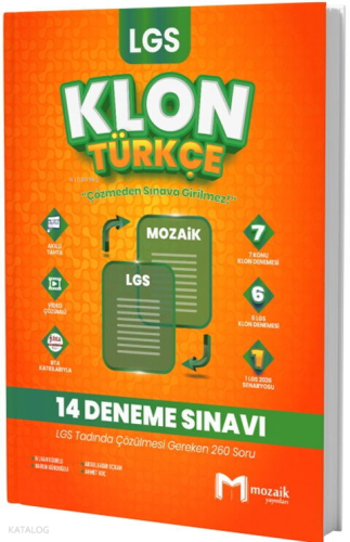 Mozaik Yayınları 8. Sınıf LGS Türkçe Klon 14 Deneme