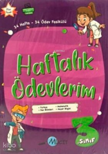 Mucit Yayınları 3. Sınıf Haftalık Ödevlerim - MA