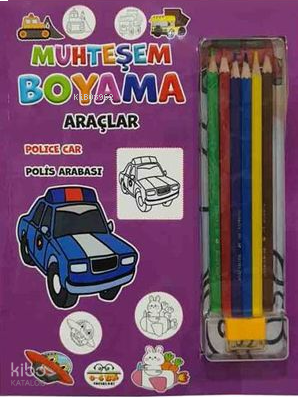 Muhteşem Boyama - Araçlar (6'lı Boya Kalemi Hediyeli)