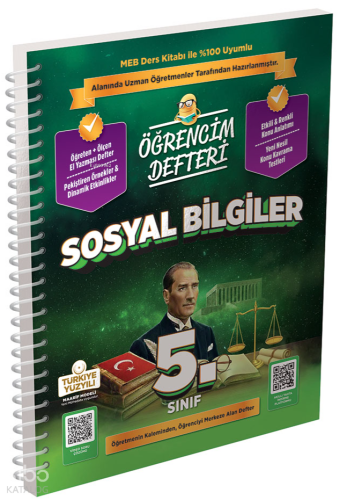 Murat Yayınları 5.Sınıf Sosyal Bilgiler Öğrencim Defteri