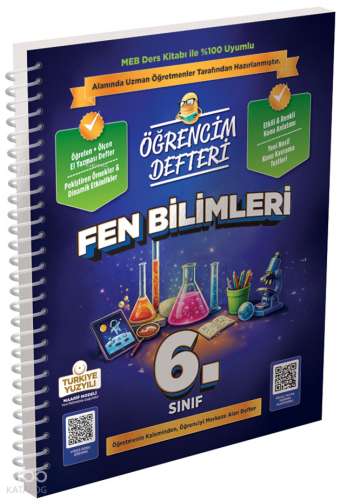 Murat Yayınları 6.Sınıf Fen Bilimleri Öğrencim Defteri