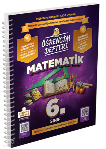 Murat Yayınları 6.Sınıf Matematik Öğrencim Defteri
