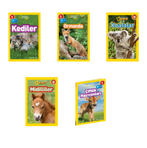 National Geographic Kids Okuma Kitapları Seviye 1 Tatlı Hayvanlar Seti