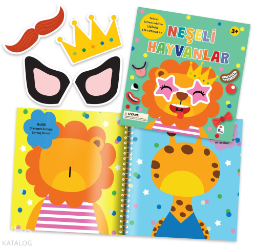 Neşeli Hayvanlar - Silikon Çıkartmalı (Ciltli)