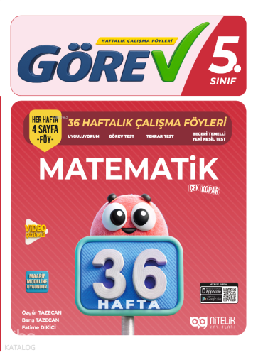 Nitelik 5. Sınıf Görev Matematik (36 Hafta) Çalışma Föyleri