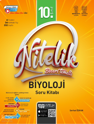 Nitelik Yayınları 10. Sınıf Beceri Temelli Biyoloji Soru Kitabı
