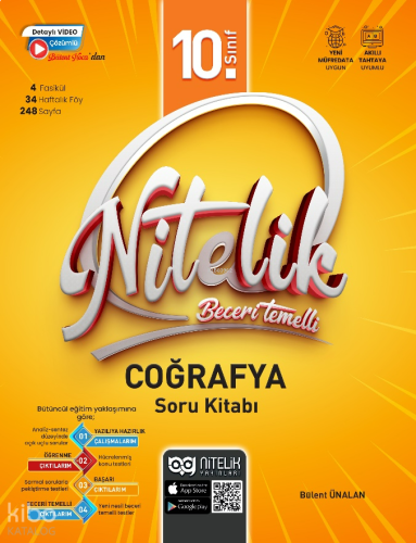 Nitelik Yayınları 10. Sınıf Beceri Temelli Coğrafya Soru Kitabı