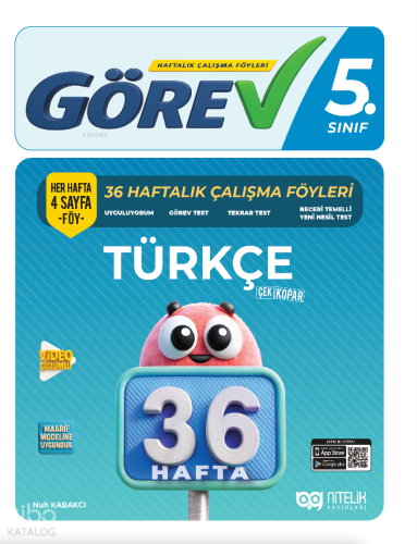 Nitelik Yayınları 5.Sınıf Görev 5 Türkçe (36 Hafta)