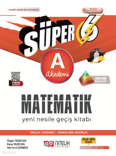 Nitelik Yayınları 6. Sınıf (A) Süper Matematik Yeni Nesil Geçiş Kitabı