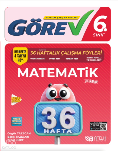 Nitelik Yayınları 6. Sınıf Görev Matematik (36 Hafta)